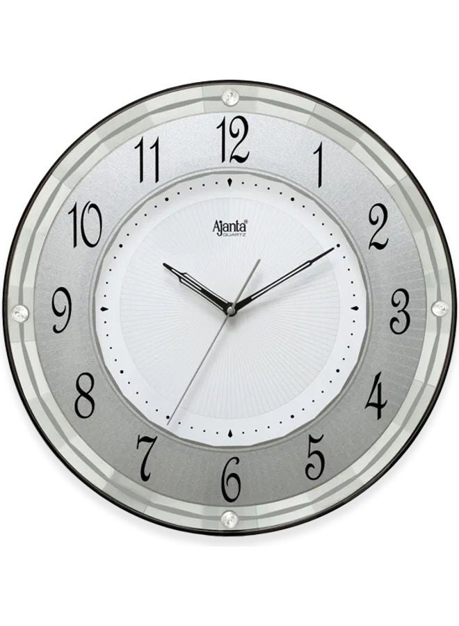 أجانتا ساعة حائط بعقارب بتصميم بسيط أبيض - Image 1