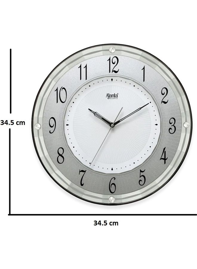 أجانتا ساعة حائط بعقارب بتصميم بسيط أبيض - Image 2
