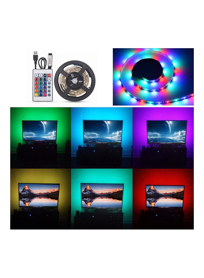 2M LED RGB Strip Light with Remote Control Multicolour