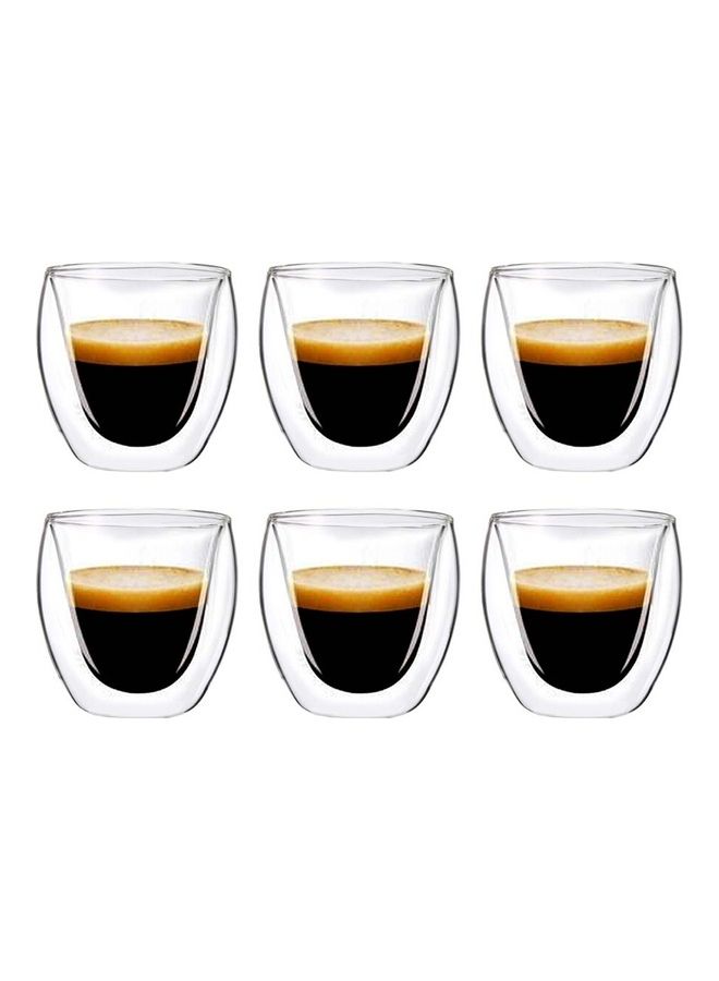 Liying 8-Piece Heat-Resistant Double Wall Borosilicate Glass Infuser Teapot Set With Warmer Clear 600ml  - Image 2