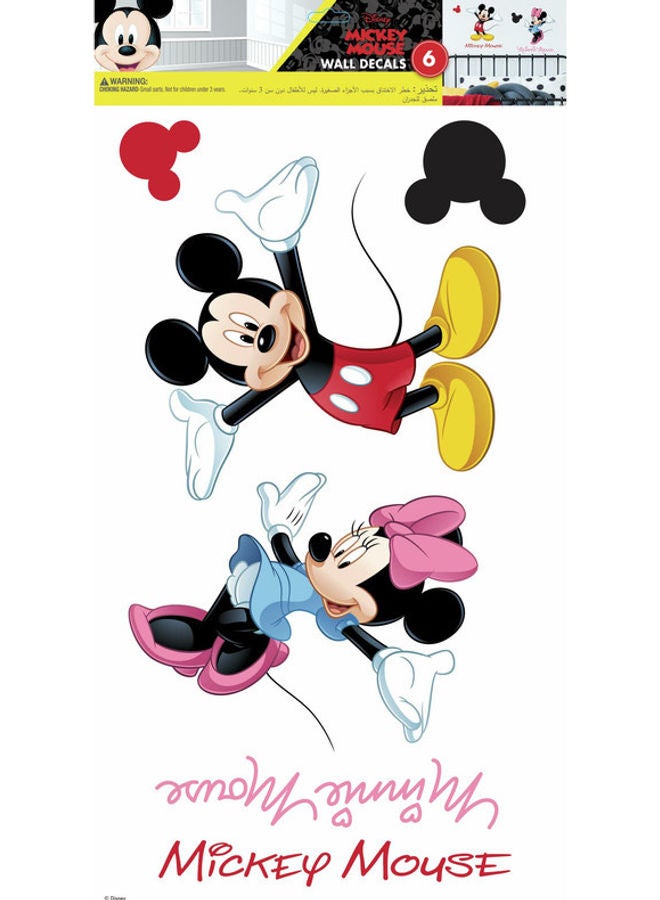 RoomMates Mickey and Minnie Mouse Wall Sticker Multicolour  - Image 1