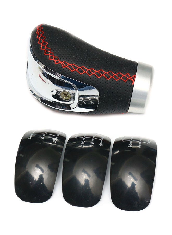 5 6 Speed PU Leather Manual Car  Gear  Handle Stick - Image 5