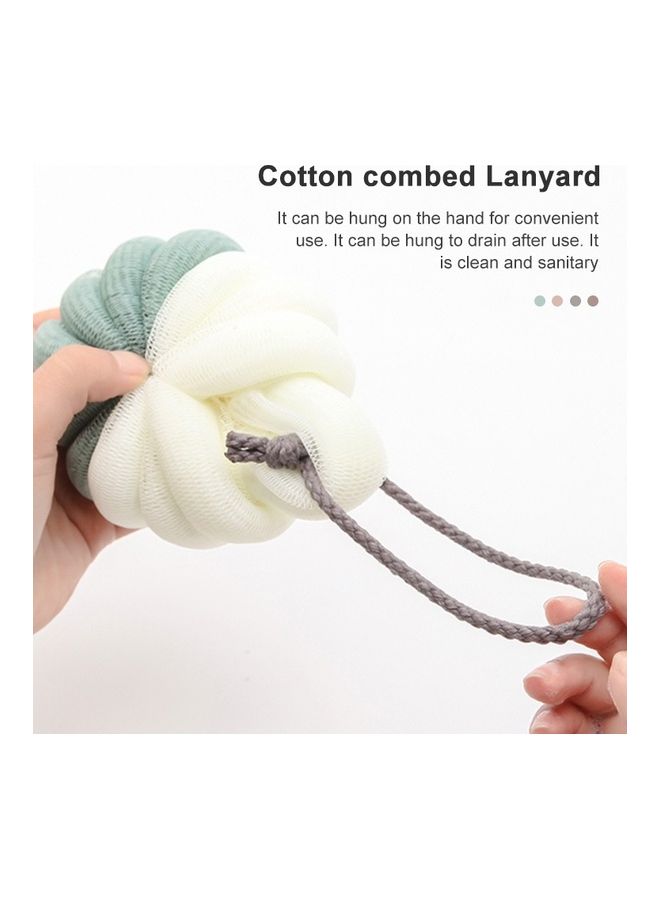 oem - Portable Hanging Bath Flower Ball Brush Green/White 18x13x3cm - Image 1
