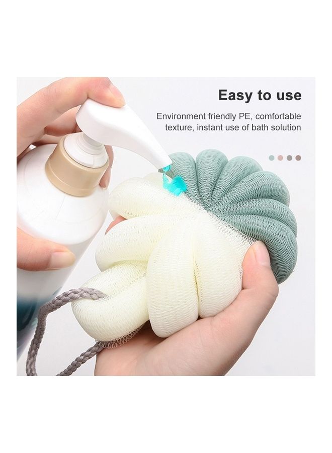 oem - Portable Hanging Bath Flower Ball Brush Green/White 18x13x3cm - Image 1