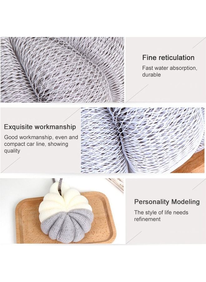 oem - Portable Hanging Bath Flower Ball Brush Green/White 18x13x3cm - Image 1
