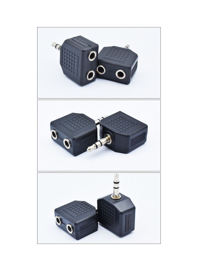 Marrkhor Pack Of 10 headphone Y Splitter Cable Cord Adapter Black - Image 2