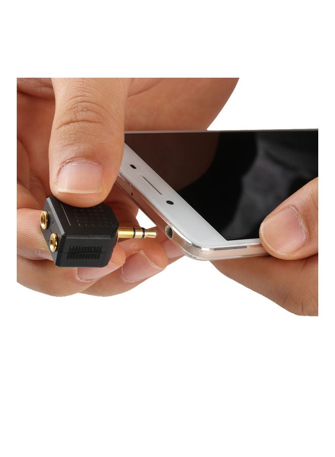 Marrkhor Pack Of 10 headphone Y Splitter Cable Cord Adapter Black - Image 3