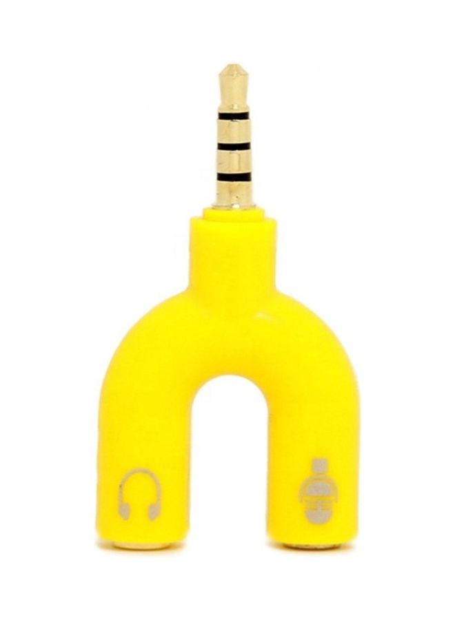 Marrkhor - 5-Piece Headphone Splitter Y Jack Adapter Yellow - Image 1