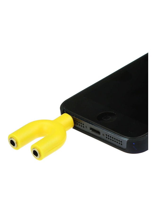 Marrkhor - 5-Piece Headphone Splitter Y Jack Adapter Yellow - Image 1