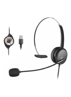 Generic Single Ear Head Mounted USB Computer Headset Black | Best Price ...