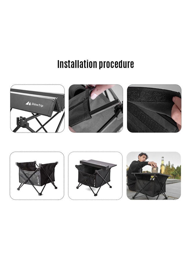 Generic Outdoor Folding Picnic Table And Seat Pocket Black 45x8x8cm  - Image 2