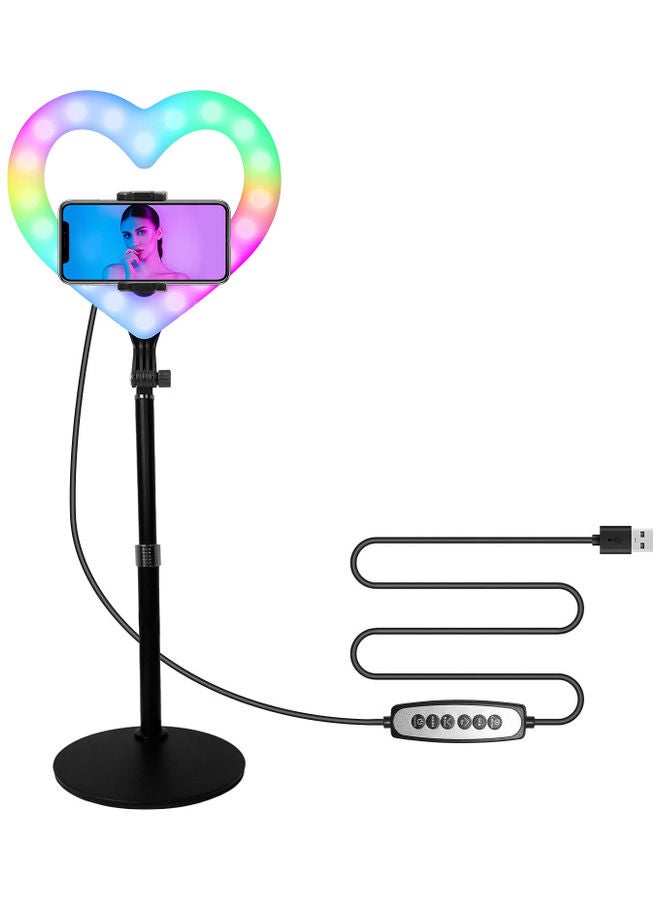 Heart-Shaped Dimmable RGB LED Fill Light Multicolour - Image 1