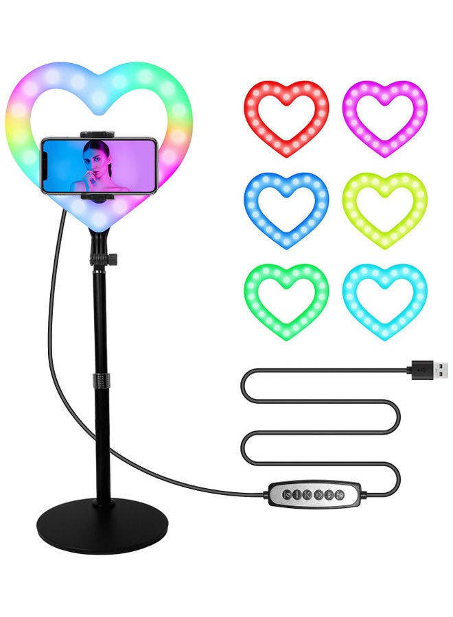 Heart-Shaped Dimmable RGB LED Fill Light Multicolour - Image 3