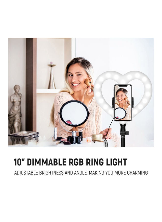 Heart-Shaped Dimmable RGB LED Fill Light Multicolour - Image 4