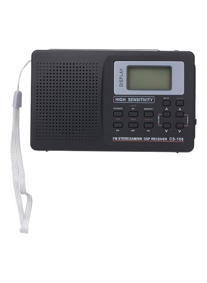 Portable FM/AM/SW Multiband Digital Stereo Radio LU-H86-33 Black - Image 1