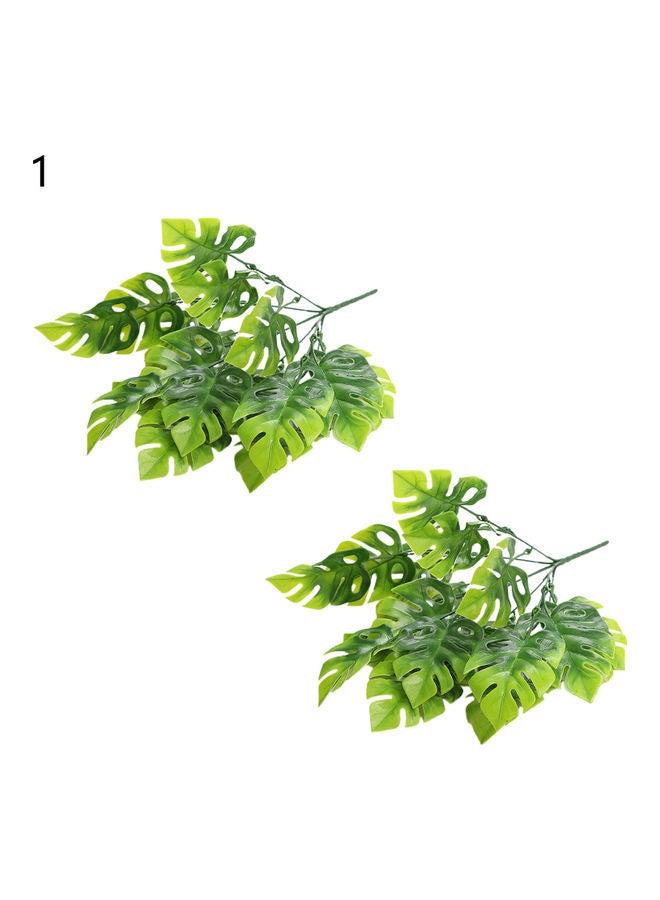 Generic 2-Piece Artificial Leaf Plant Green  - Image 1
