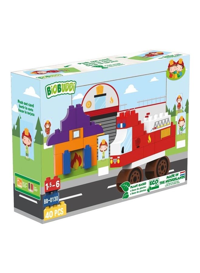 BioBUDDi BB-0130 40-Piece Fire Department Building Sets 40 6+ Years - Image 4
