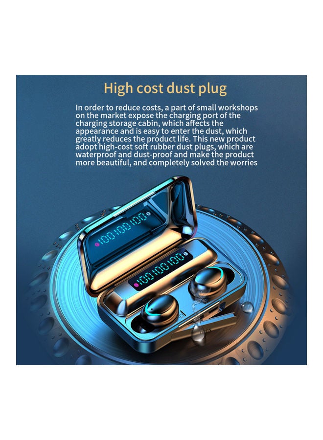 Waterproof Auto Pairing Noise Cancelling Wireless Headphone with Power-Bank Function Black - Image 3