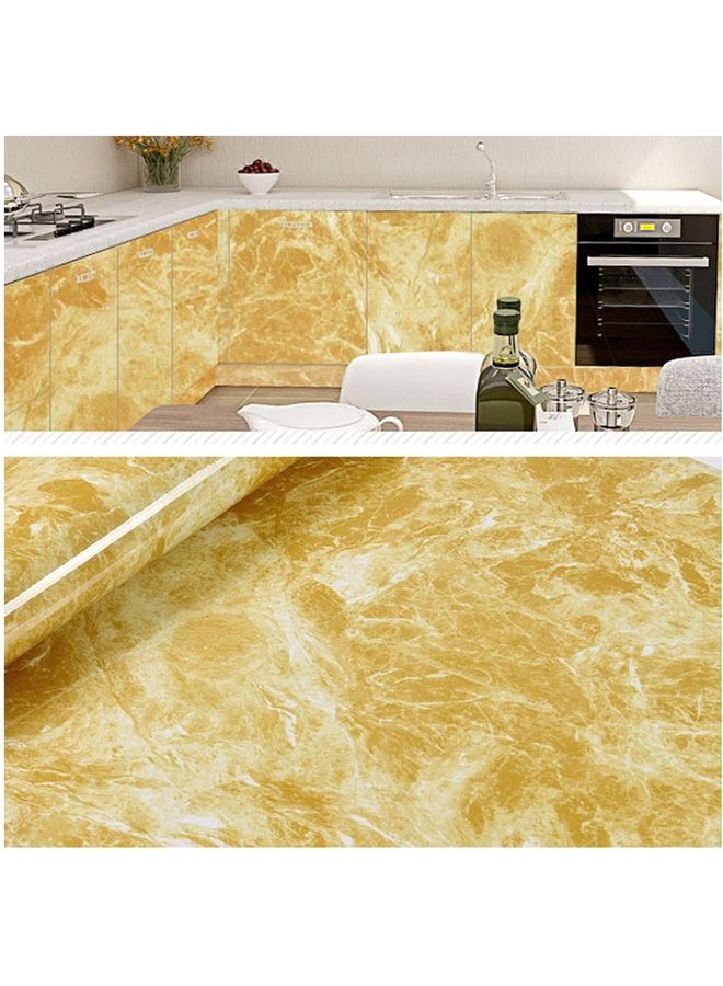 Generic - Marble Pattern Self Adhesive Wallpaper Orange/White - Image 1