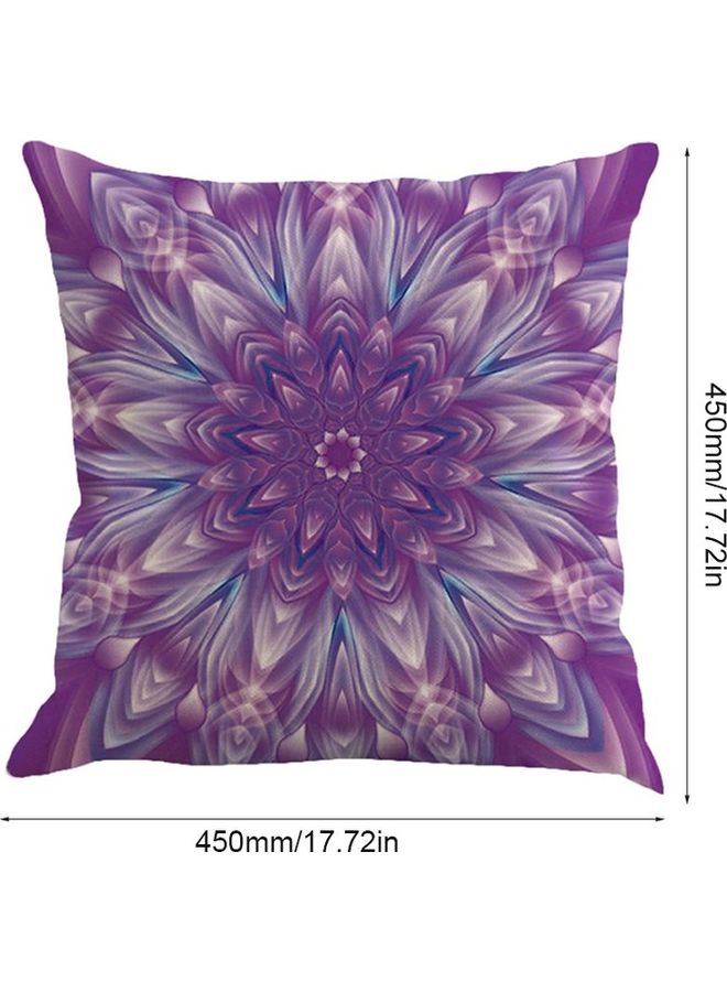Generic - Printed Cushion Cover Purple/White - Image 1