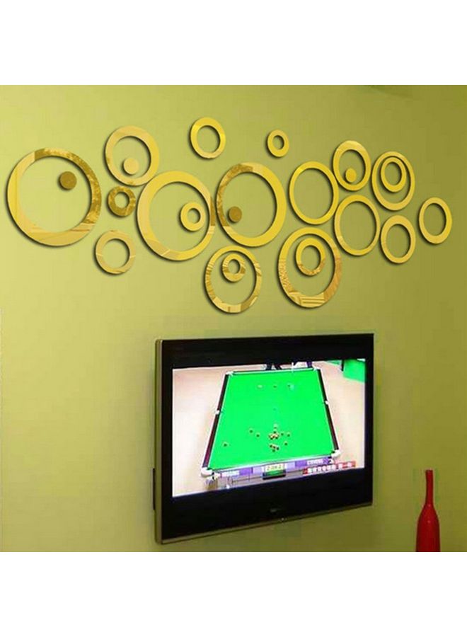 3D Ring Wall Sticker Gold - Image 1