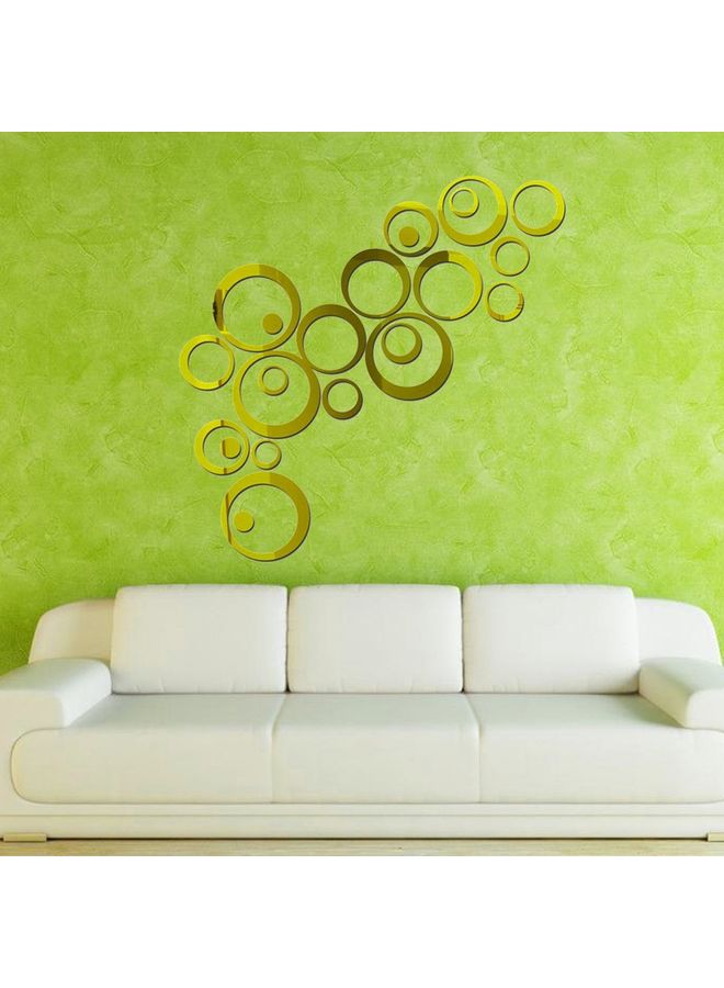 3D Ring Wall Sticker Gold - Image 2