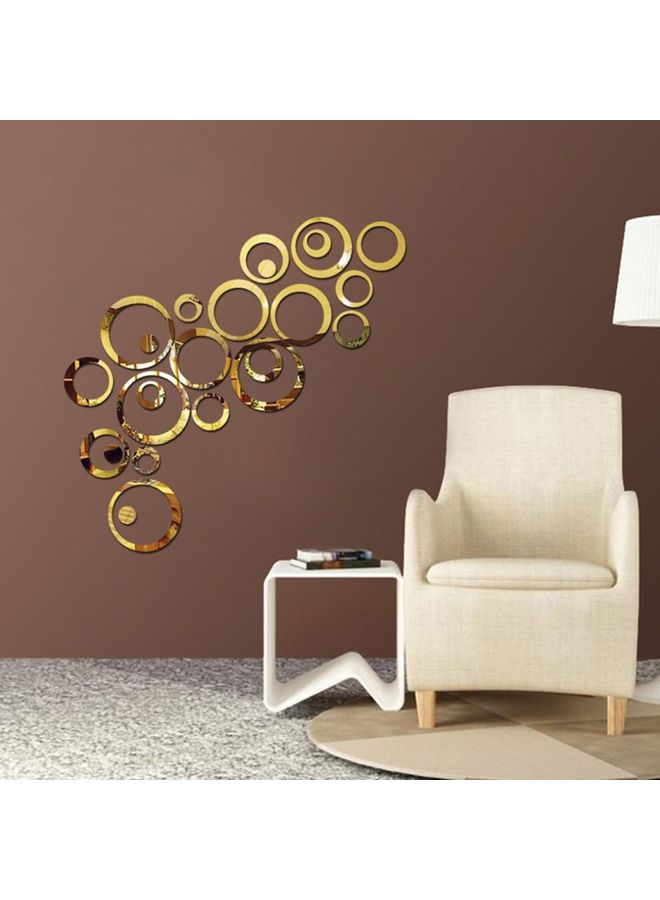 3D Ring Wall Sticker Gold - Image 3