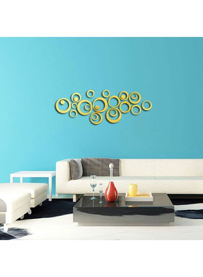 3D Ring Wall Sticker Gold - Image 4