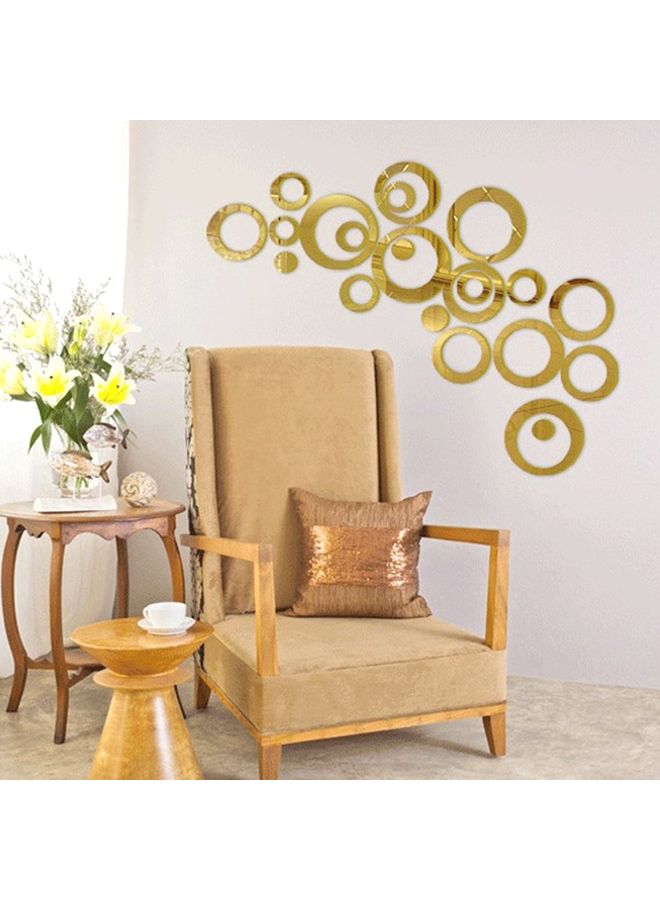 3D Ring Wall Sticker Gold - Image 5