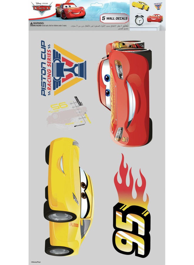 RoomMates Disney Cars Single Sheet Easy Peel and Stick Wall Decal Multicolour  - Image 1