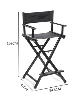 Generic Aluminum Foldable Makeup Chair With Adjustable Headrest Black  - Image 2