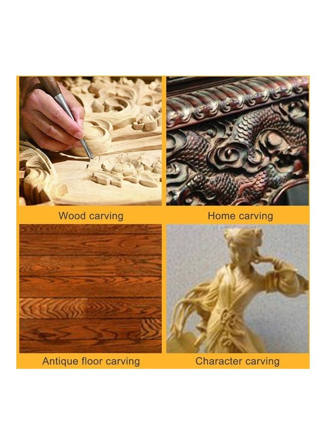 ماركة غير محددة أداة نحت خشبية كهربائية . أسود/برتقالي/فضي .  - Image 5