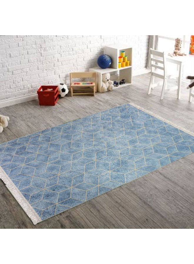 REGAL IN HOUSE - Rectangular Soft Touch Carpet Blue 120x80cm - Image 1