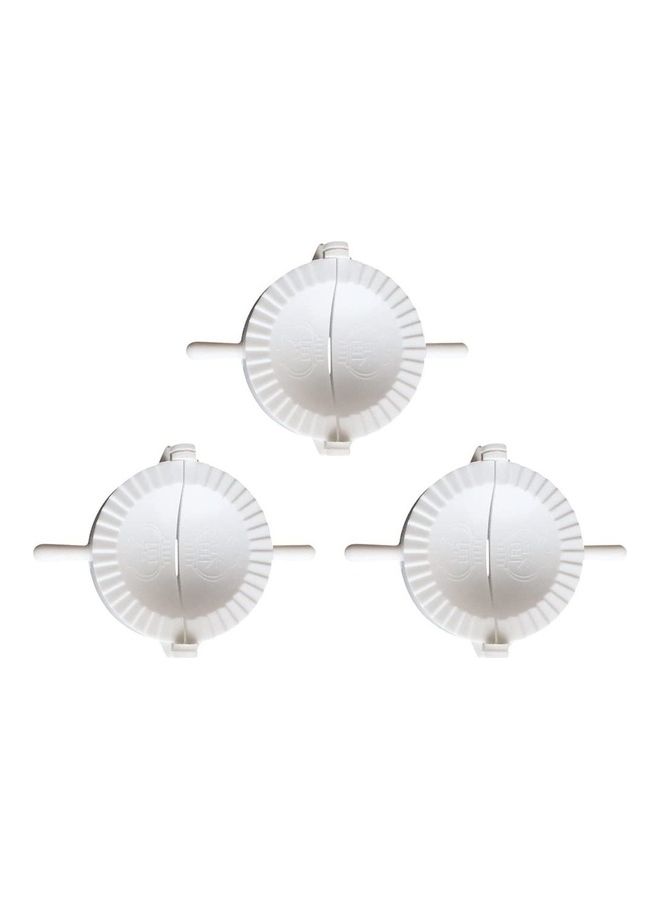 Urban Utility 3-Piece Dumpling Press Moulds White 5cm - Image 1