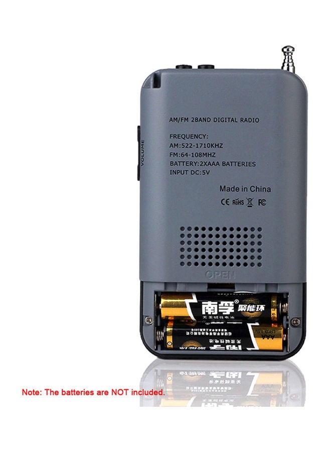 جهاز راديو رقمي AM/FM محمول LU-H86-46 رمادي - Image 3