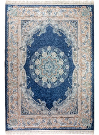 Rectangular Soft Touch Carpet Blue/Beige 230x160cm - v1628730342/N49859447A_1