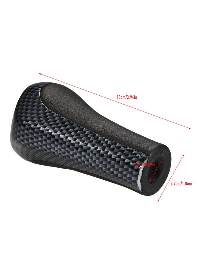 6 Speed Carbon Fiber Gear Shifter Knob Stick Head Lever Handle - Image 2