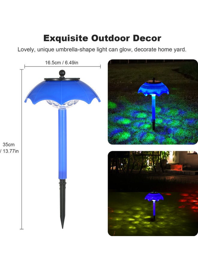 Generic Umbrella Shape Solar Landscape Light Blue - Image 5