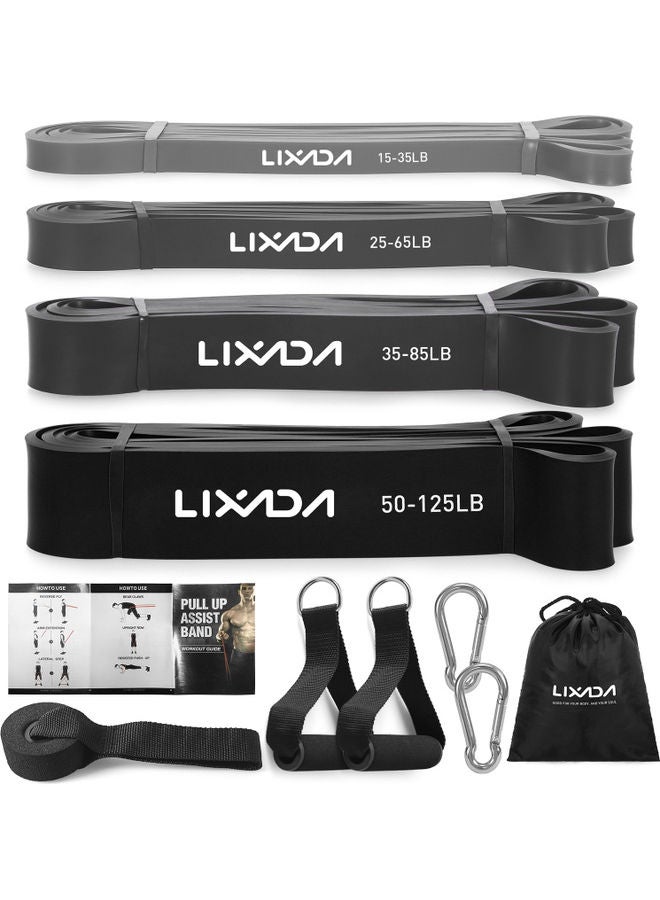 LIXADA 4-Pack Pull Up Resistance Loop Bands Set 25.00x13.00x25.00cm  - Image 3