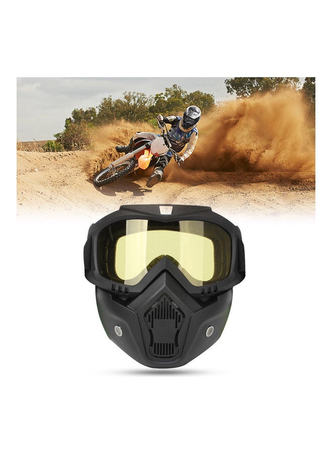 Mortorcycle Face Mask High-definition Goggles with Mouth Filter