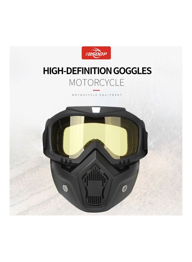 Mortorcycle Face Mask High-definition Goggles with Mouth Filter