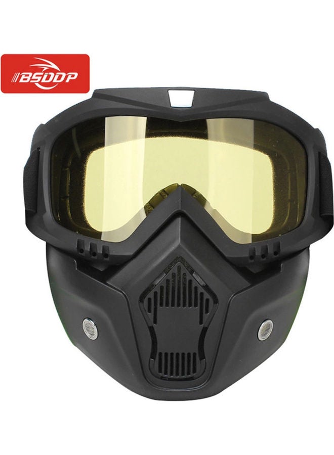 Mortorcycle Face Mask High-definition Goggles with Mouth Filter