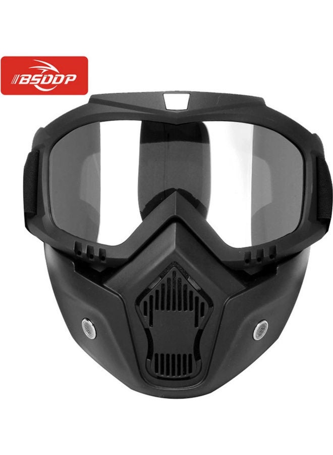 Mortorcycle Face Mask High-definition Goggles with Mouth Filter
