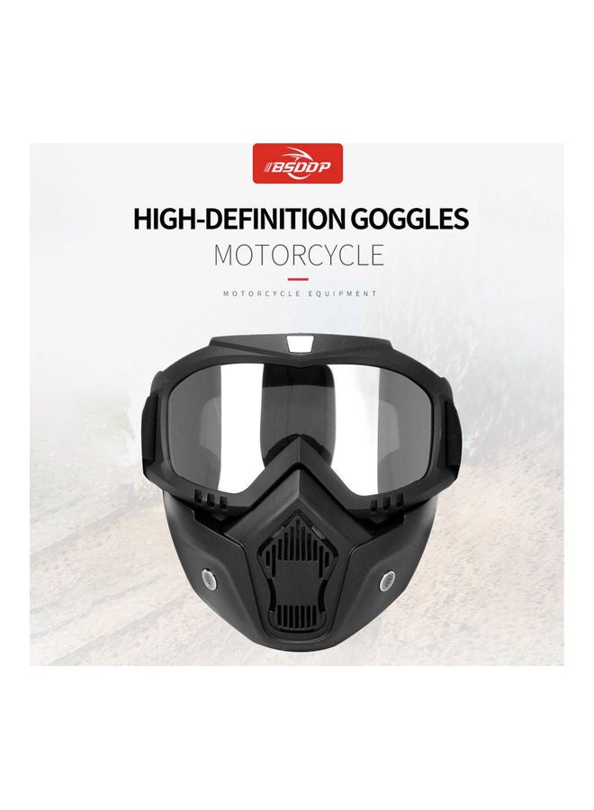 Mortorcycle Face Mask High-definition Goggles with Mouth Filter