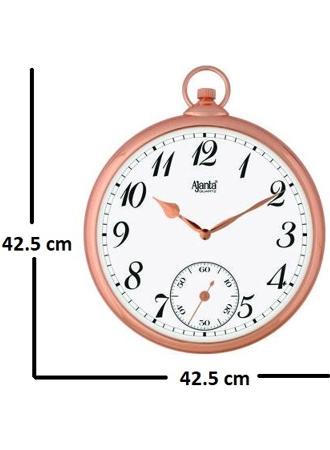 أجانتا ساعة حائط بعقارب بتصميم بسيط بني/أخضر - Image 2