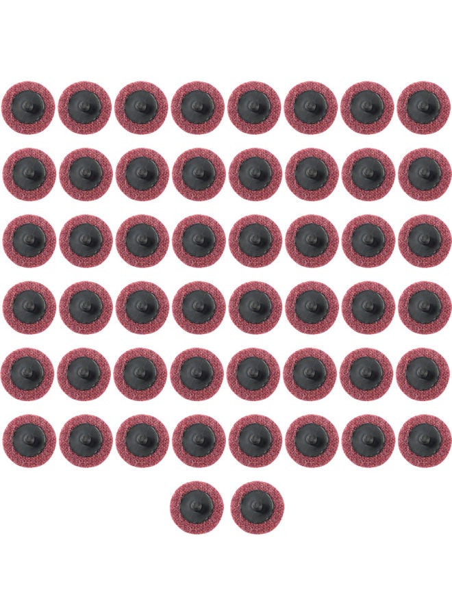 Generic 50-Piece Medium Roll Lock Sanding Grinding Discs Red/Black  - Image 1