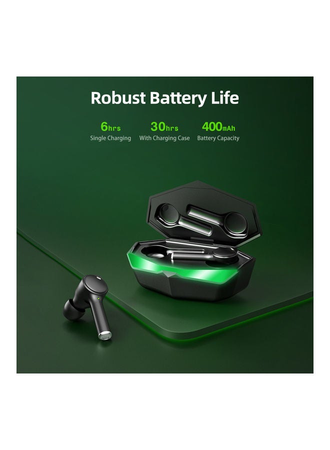 True Wireless Gaming In-Ear Bluetooth Earphone Black/Green - Image 3