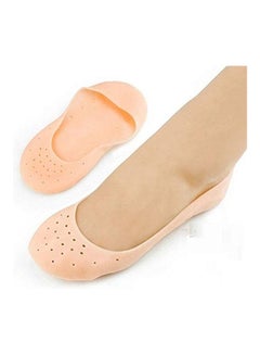Scarlett Anti Crack Full Length Silicone Foot Protector Moisturizing Socks Beige  - Image 5