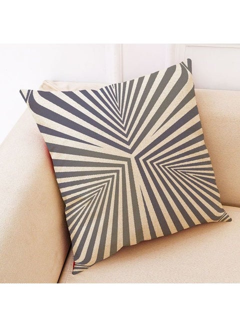 Simple Pattern Cushion Covers Beige/Black 45 x 45cm