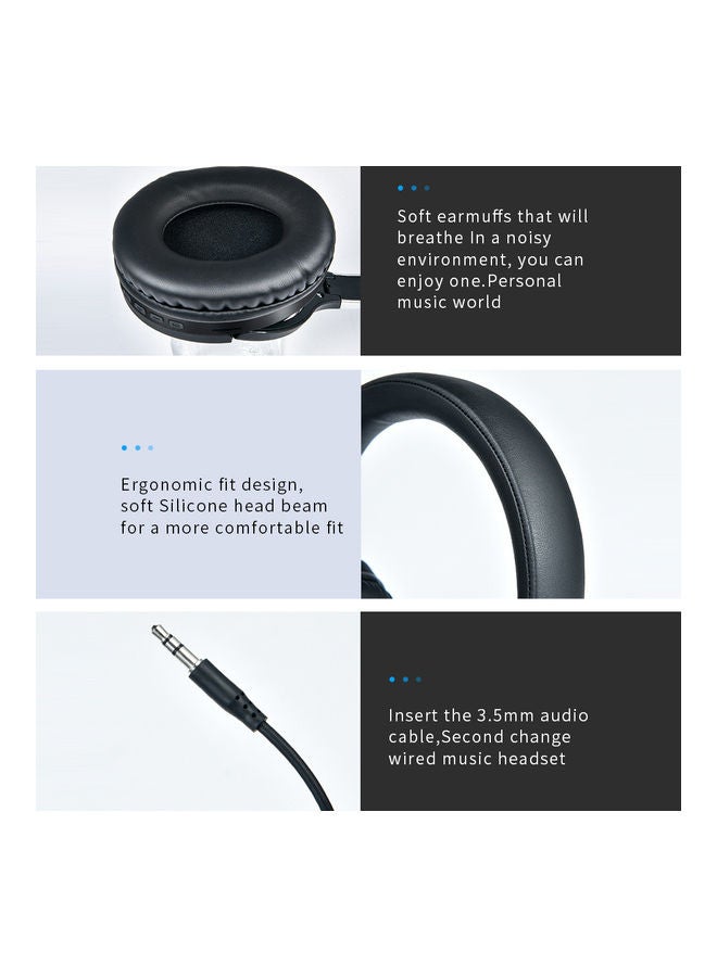 سمّاعة رأس بلوتوث لاسلكية أو سلكية بمنفذ USB-C مع ميكروفون ذهبي/فضي - Image 4